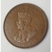 AUSTRALIA 1923 . ONE 1 PENNY . ERROR . OIL FILLED DIE ON BOTH LEGENDS